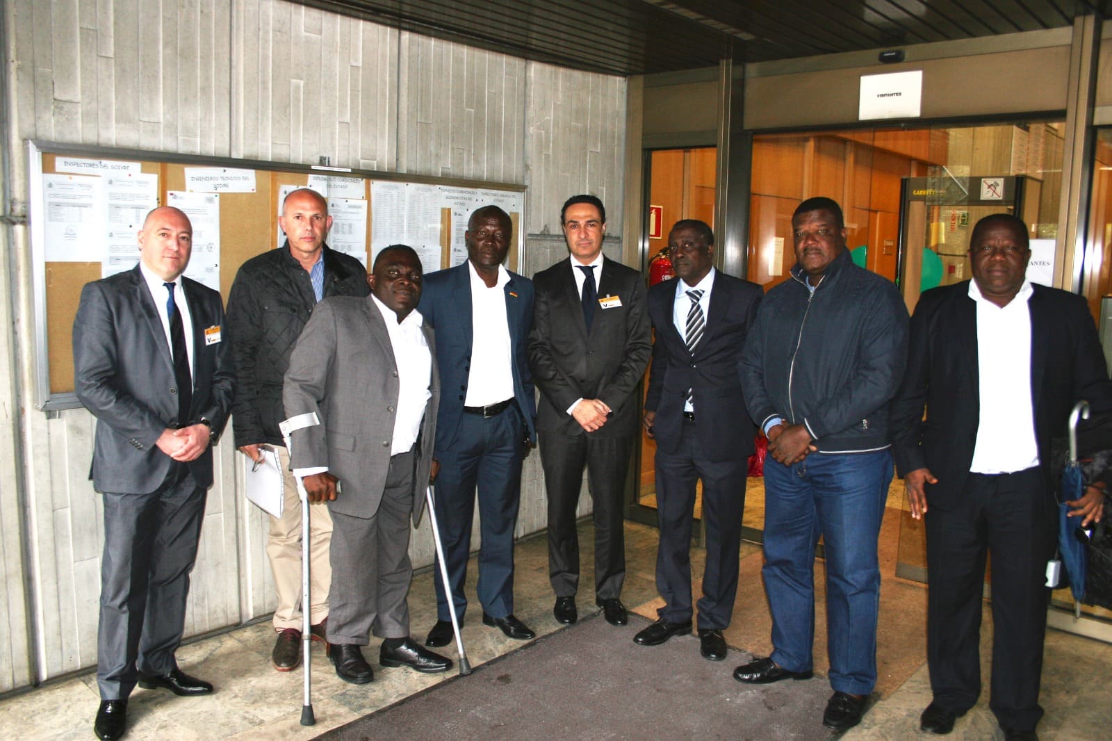 With the Hon NiiLantey Vanderpuye Deputy Minister to Ghana and development director Mr. Sylvanus Kofi at the Ministry of Industry in Madrid, Spain